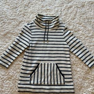 Jones New York White and Blue Stripe Pullover Sz Small